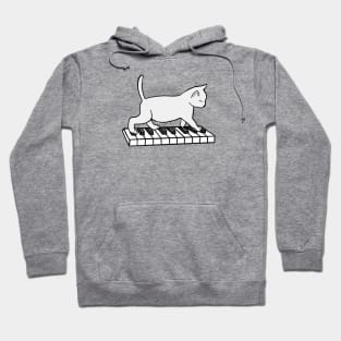 Cat Playing Piano Hoodie